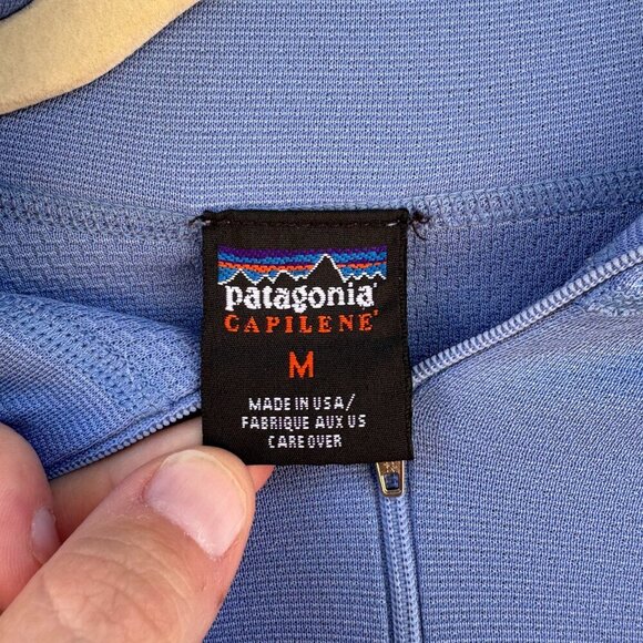 Vintage Patagonia Capilene Baselayer Women's Medium Blue Outdoor Gorpcore USA - Picture 2 of 9